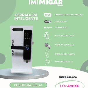 Cerradura Digital RF433 | Seguridad Inteligente con Huella, Clave, Tarjeta y App Tuya Smart